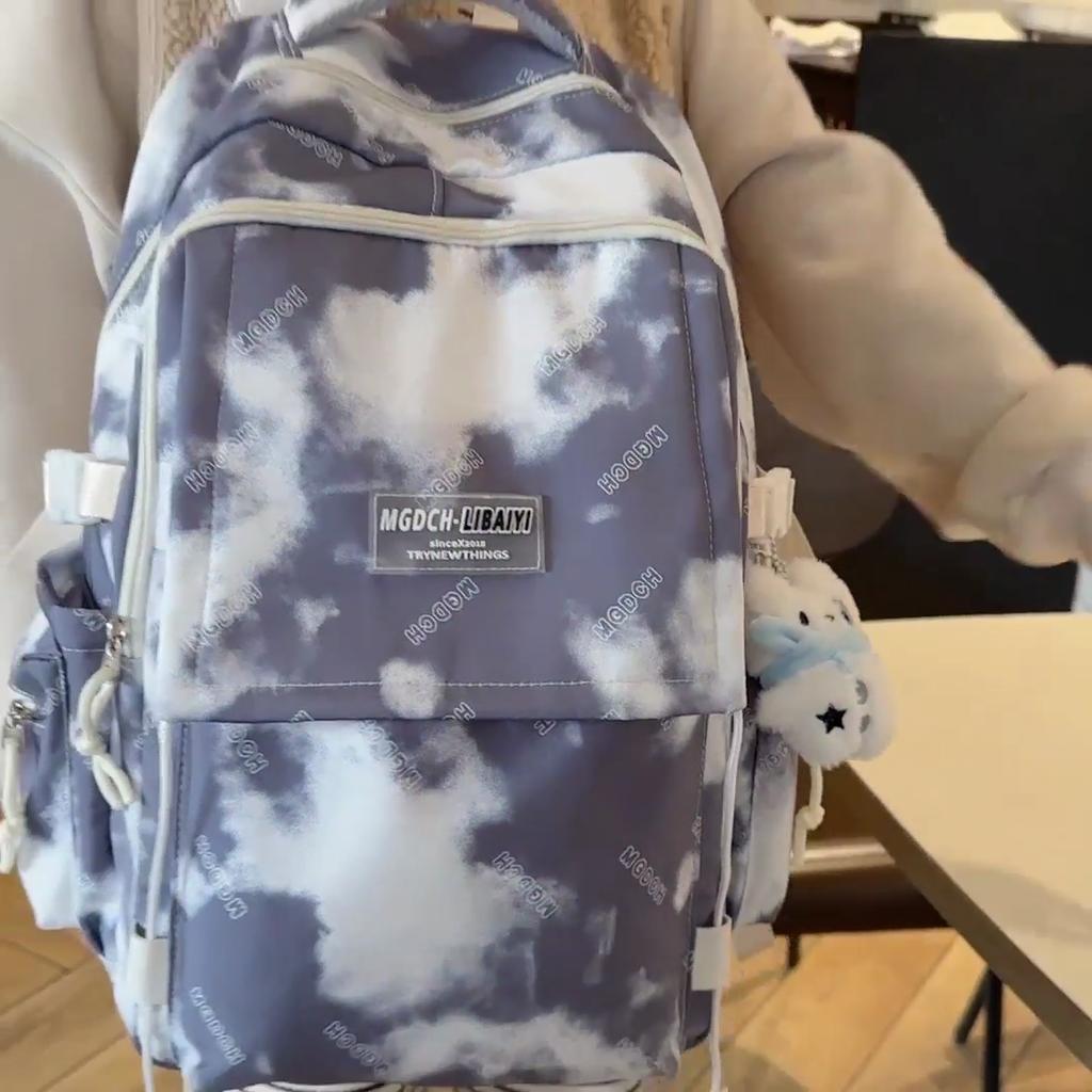 Women's Large Capacity Backpack Computer Travel Backpack Lightweight Senior High School Student Schoolbag
