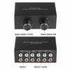 Comutator Audio Stereo Bidirecțional cu 4 Căi 2×4/4×2 Canale L/R Divizor RCA Profesional Comutator Selector Pentru Sisteme Audio DVD