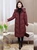 Plus Size XL-5XL Fashion Winter Woman Long Parkas Hooded Thick Warm Jacket Loose Middle Age Women's Coats