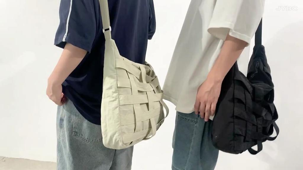 Men's Crossbody Bag Hollow Messenger Bag Women's Large Capacity Shoulder Bag
