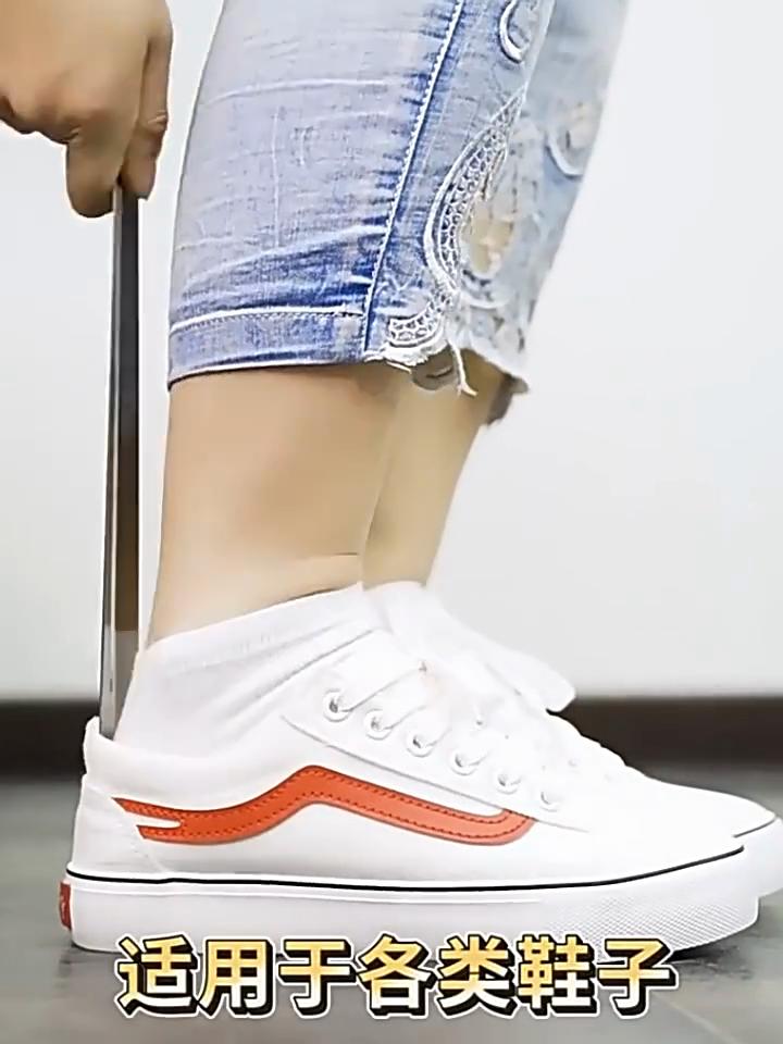 Professional Stainless Steel Shiny Silver Metal Shoe Horn Shoehorn for Seniors Elderly