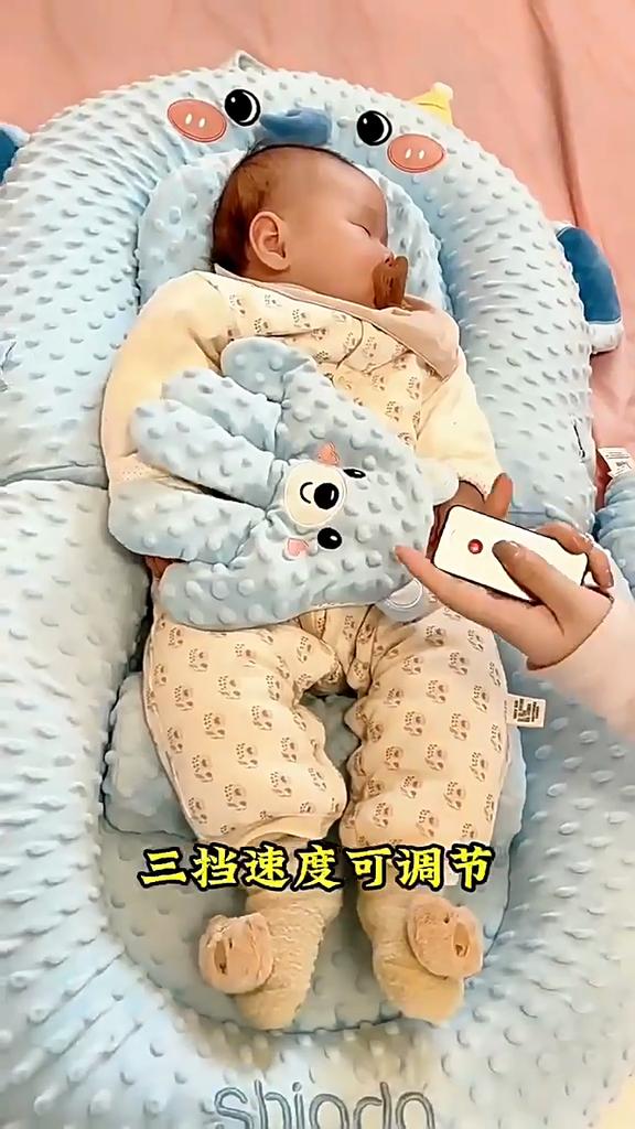 New Type Baby Soothing Palm Soft Electric Baby Sleeping Palm Cartoon with Remote Control Newborns Soothing Pillow