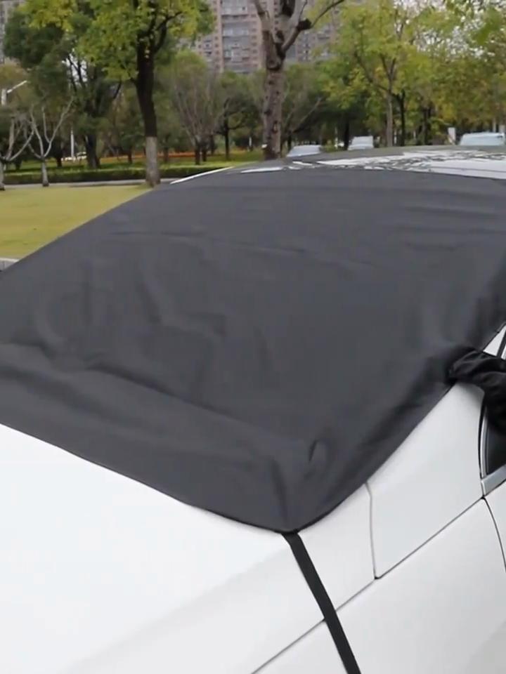 Durable Oxford Fabric Windshield Cover with UV Protection & Snow Shield, Easy Install & Durable for Winter Driving, Snowy Road Safety, Flexible Design
