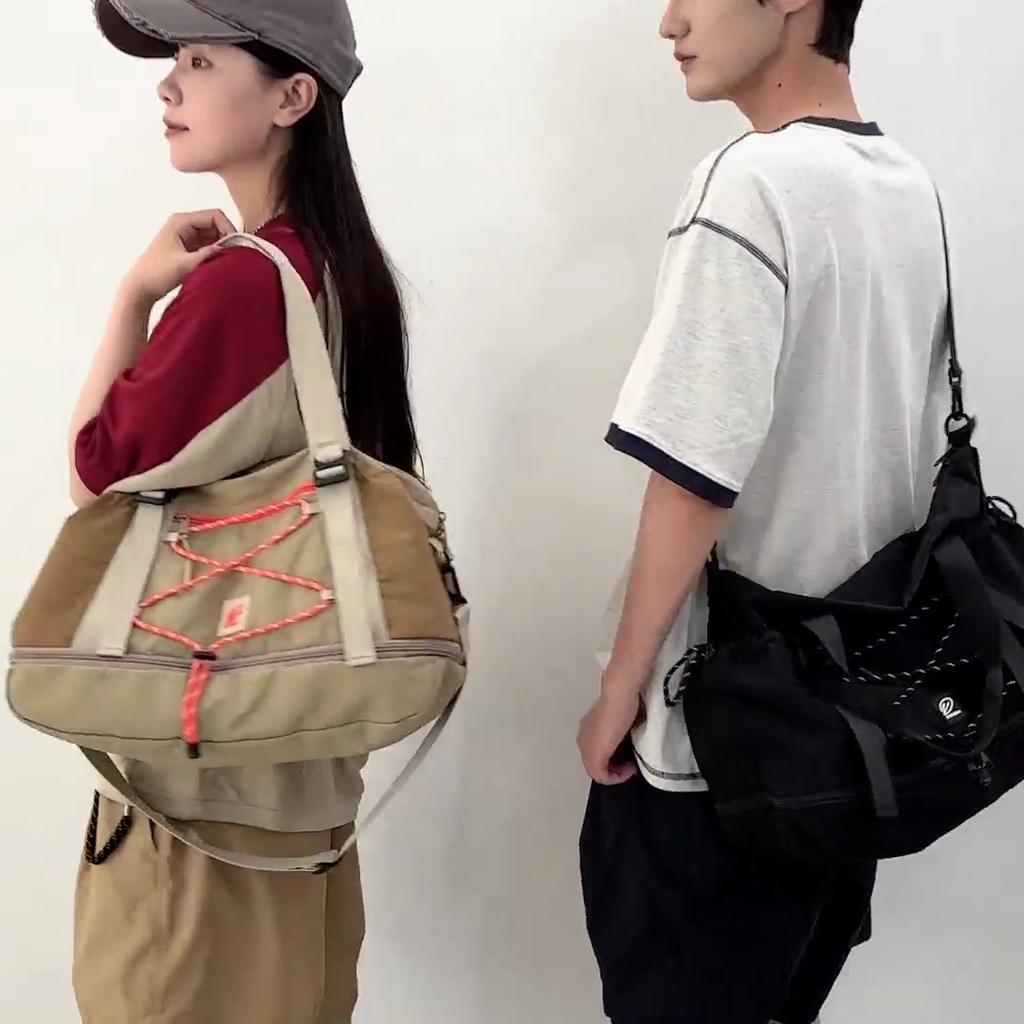 Shoulder Bag Nylon Water-Repellent Travel Bag with Separation Shoes Bags Fitness Bag