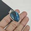 Natural Labradorite Gemstone Silver Pendant In 925 Sterling Silver - Handmade Pear Design, Everyday Wear Jewelry Thnksgiving Gift