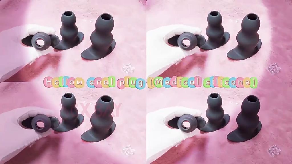 Sex Silicone Hollow Training Backyard Massager Masturbator Hollow Out Design Soft Silicone Butt AnalPlug