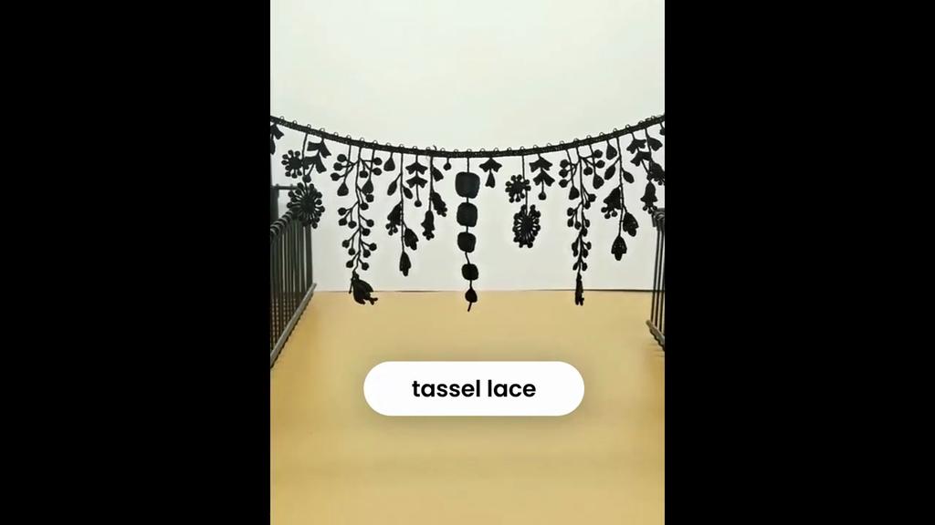 1Yard White Black Water Soluble Lace Fabric Embroidered Edge For DlY Crafts Fringe Decor