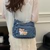 Vintage Denim Bag Crossbody Bag Women's Large Capacity Multi-Pocket Lightweight Shoulder Bag