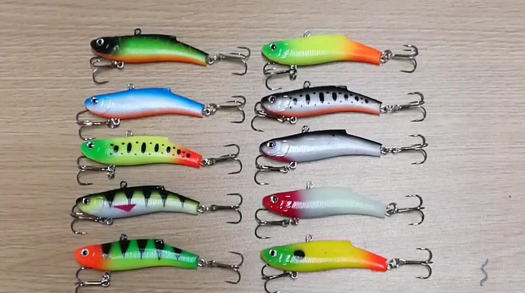 HENGJIA 7CM 17G zimní rybářská návnada VIB ledová rybářská návnada Měkká olověná návnada potápějící se rybářská návnada