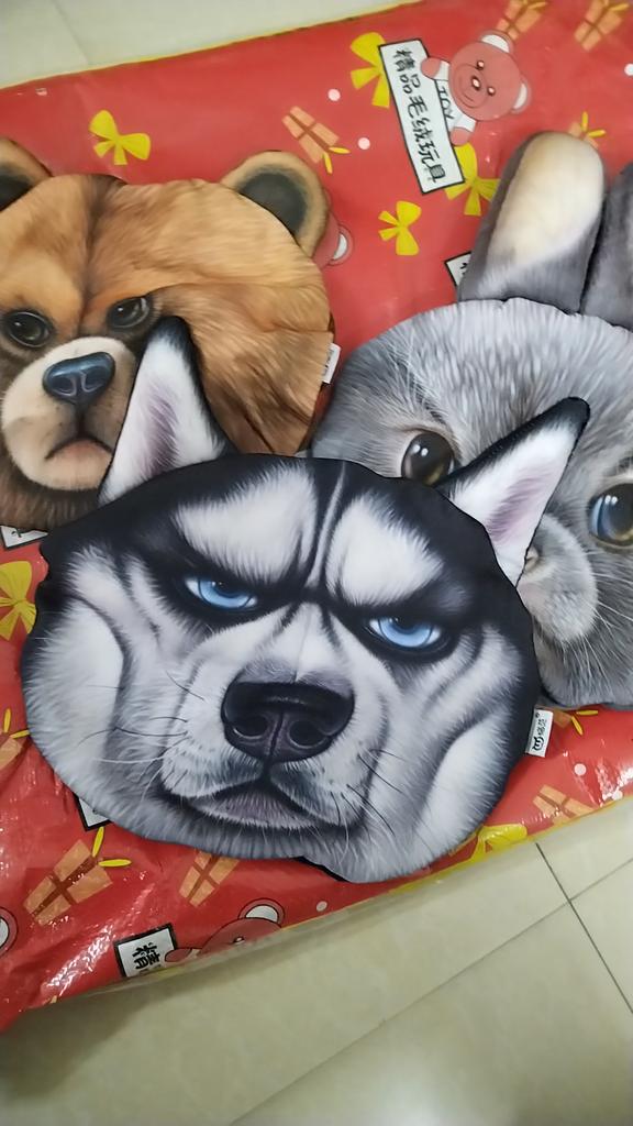 Creative Lovely Car Pillow Case Cat Rabbit Panda Printed Animals Face Car Headrest Car Seat Rest Cushion