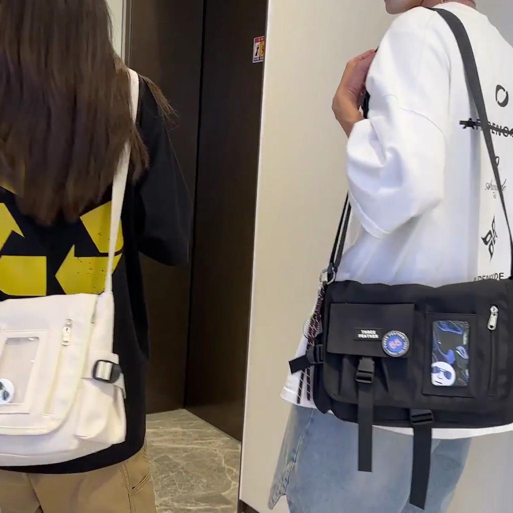 Men Messenger Bag Women Shoulder Bag Commuter Large Capacity Bag Student Class Book Bag