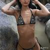 2026 Halter Metallic Sequins Bikini Women Swimsuit Female Swimwear Two Pieces Bikini Set Bather Bathing Suit Swim Lady Beachwear