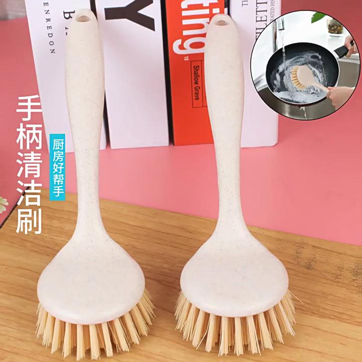 Kartáč na hrnce s dlouhou rukojetí Multifunkční myčka na nádobí Domácí drátěnka pro čištění kuchyňského hrnce, pánve, dřezu