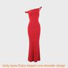 Sexy Elegant Off Shoulder Bodycon Dress With Handcrafted Splicing For Evening And Party Wear