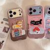 Embroidered Cat and Dog IPhone Pro Max Apple Phone Case,  Compatible with Colorful Leather High-quality Phone Case