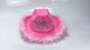 Cowboy Style Blue Fringe Wool Hat With Bandana For Christmas Costume Accessories