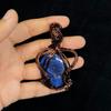 Natural Lapis Lazuli Pendant 72 ct Handmade Copper Wire Wrapped Oval Gemstone Jewelry Gift