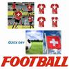 Swiss Switzerland Soccer Football Tshirt 3D Print National Flag JERSEY Training Round Neck Unisex Men Women Sport CHEER Short Sleeve Uniform