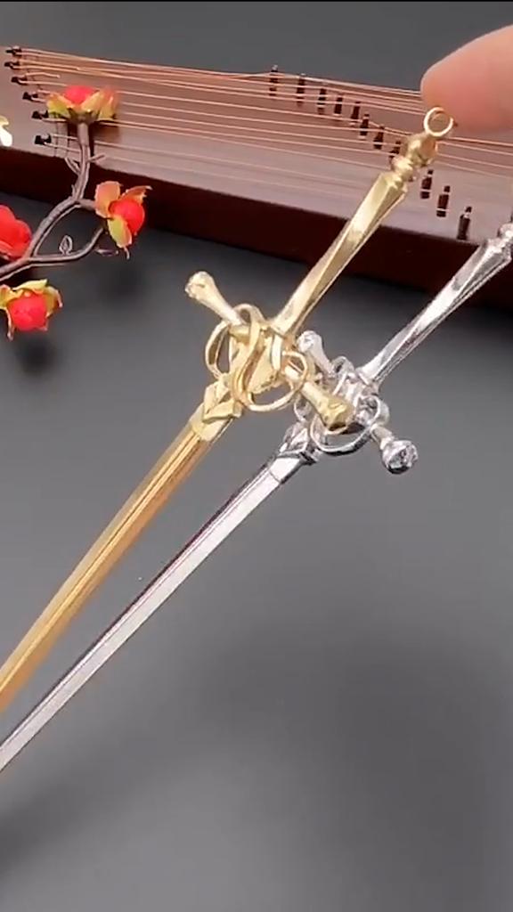 Female Hair Clip Ancient Sword Popular Punk Firm Holding Fork