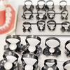 8 Pcs/set Titanium Coated Black Dental Rubber Dam Clamps Endodontic Restorative Barrier Clip with or Without Holder Tool
