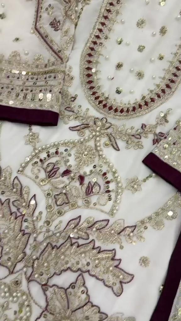 Launching New  Đěsigner Party Wear Look Pur Heavy Faux Georgette Top Plazzo & Dupatta Set*