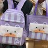 Three-Piece Backpack Set Large Capacity Children's School Bag Girls Boys Nylon Backpack for Primary and Secondary School