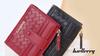 Women's Short Purse Korean Style Wallet Woven Pattern Billfold Snap Button Notecase Zipper Coin Purse Pu Leather Card Holder