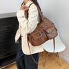 Soft Leather Large Capacity Shoulder Bag Middle-Aged Women's Bag Mother's Bag Commuter Multi-Pocket Crossbody Bag