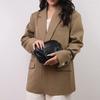 Lychee Pattern Soft Leather Messenger Bag Female