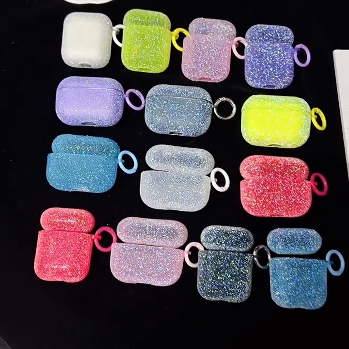 Airpods 4 3 2 1-hez Csillogó Strasszkő Tok Bling Matt Védő Funda Airpods Pro 2 Bluetooth Fülhallgatóhoz