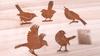 5PCS Rusty Birds Decoration, Wall Fence Hummingbirds Craft Statue Ornaments,Garden Sculptures and Yard Art,Rustic Garden Farmhouse Decor,