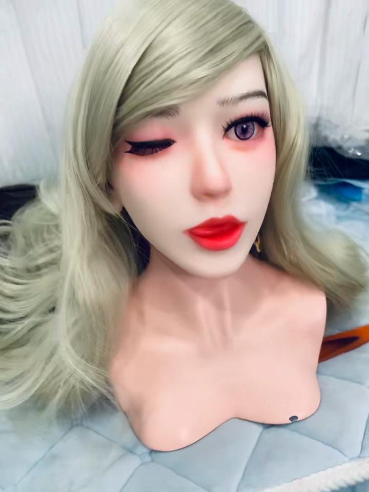 Men's Sex Doll Head With Mouth With Tongue Perfect Makeup Masturbation Cup Erotic Adult Sex Toy