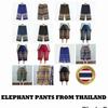 Long Loose Leg Elephant Pants Adjustable Elastic Waistband Strap Women Men Unisex Print Thailand Casual Streetwear Beach Summer Bohemian Retro Vintage
