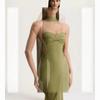 Women's Summer New Style Halterneck Streamers Twisted Braided Chest Open Back Slim Niche Long Dress Wholesale