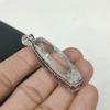 White Topaz Long Gemstone Silver Pendant In 925 Sterling Silver- Handmade Design, Everyday Wear Jewelry, Unique White Topaz Pendant Birthday Gifts