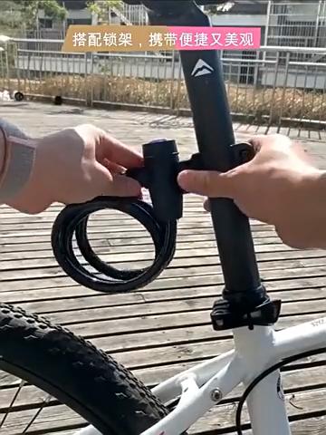 Lucchetto per Bicicletta con Cavo, Chiavi e Staffa di Montaggio, Lucchetto Portatile in Acciaio Cavo Antifurto per Ciclismo