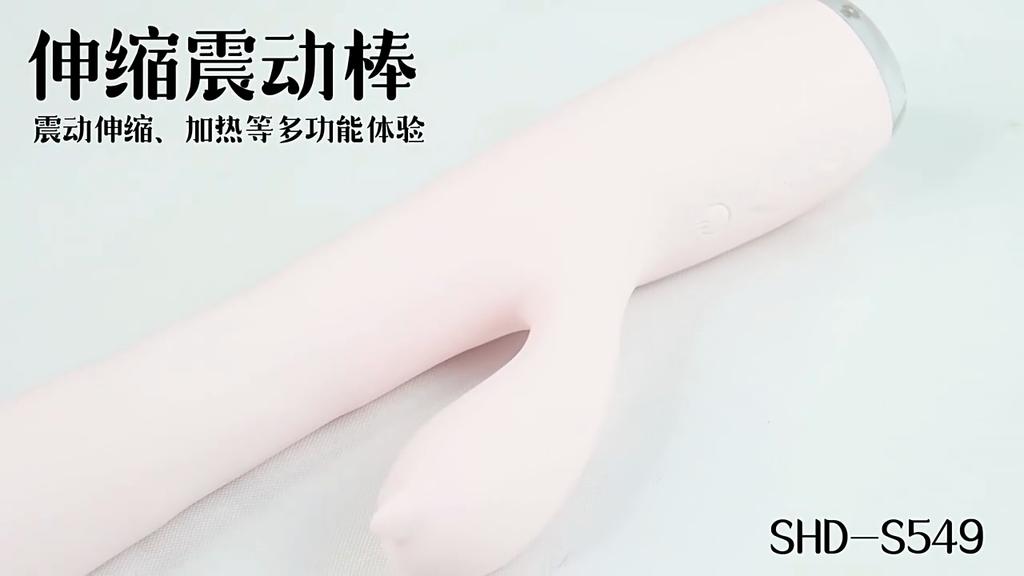 Telescoping Heating Powerful Rabbit Vibrator Dual Motor 8 Vibration Modes G-Spot Clitoris Vibration Massagers in Girls