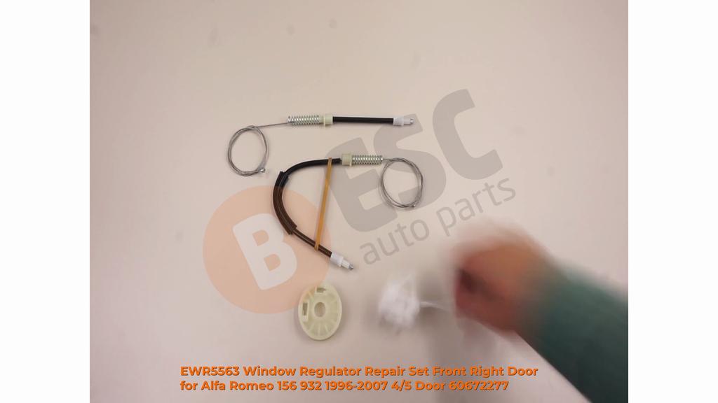 EWR5563 Window Regulator Repair Set Front Right Door for Alfa Romeo 156 932 1996-2007 4/5 Door 60672277