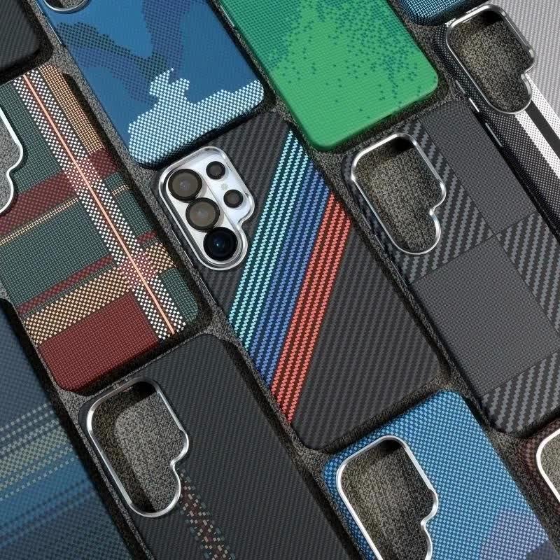 High Quality Carbon Fiber Texture Micro Matte Hard Magnetic Phone Case for Samsung S26 Ultra S25 Ultra S24 Ultra Shockproof Protective Cover
