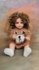 55cm Reborn Baby Doll Realistic Vinyl Girl Doll with Curly Hair Woolly Curls Cutie Knitted Outfit