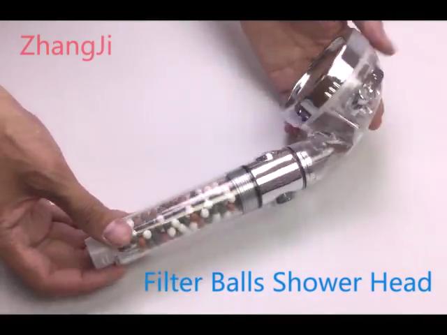 Bathroom 3 Modes SPA Shower Head with Switch Stop Button High Pressure Anion Filter Bath Head Water Saving Shower