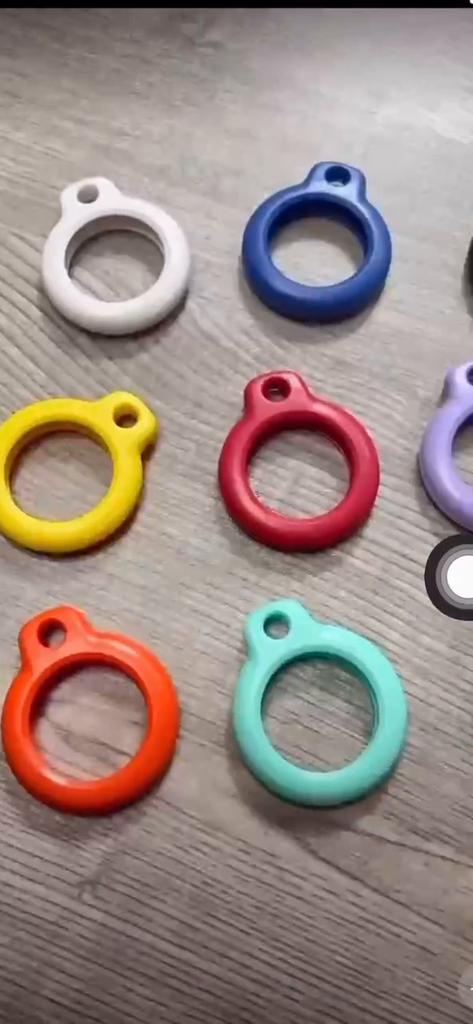 AirTag-holder nøkkelringveske, Apple Air Tag-tilbehør, fungerer med nøkkelring, vesker, hundehalsbånd, bagasje og mer