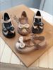 Spring and Autumn New Sweet Bow Girl Soft Bottom Comfortable Western Style Children Princess Leather Shoes