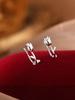 Fashion Silver Color Tulip Flower Stud Earrings for Women Girls Simple Unique Sweet Romantic Jewelry Party