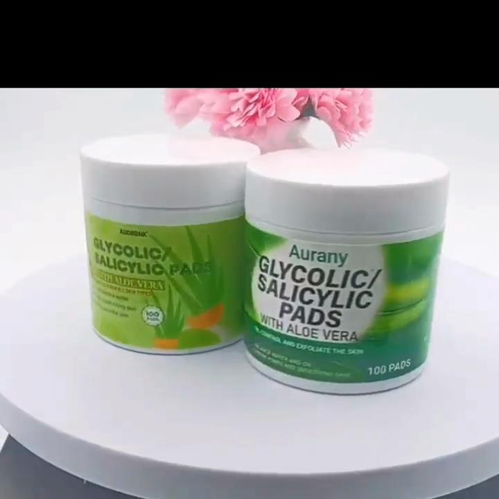 Aloe Salicylic Acid Exfoliating Pads - Gently Exfoliate, Deep Clean Pores, Prevent Breakouts & Hydrate Skin, Daily Facial Pads for Acne Prone-60Pcs