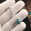 Blue Copper Turquoise Gemstone 925 Sterling Silver Jewelry Handmade Pendant1.79" PP-60-40