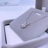 6.5mm Summer 925 Sterling Silver Moissanite Necklace For Women Cute Rabbit Pendant D VVS1 Fine Jewelry
