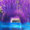 Wisteria Hanging Flowers Artificial Fake Decorative Vine Garland for Bedroom Wall Decor Lush Greenery Fake Flower Vines 3.6 Ft