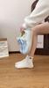 Girl Korean‑Style Mesh Leather‑Surface Skate Shoes Breathable Fashion Casual White Sneakers for Spring Autumn