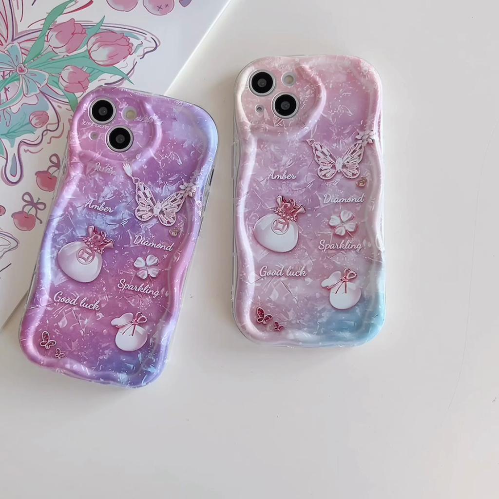 Silicone Case for Xiaomi Redmi Note 14 13 Samsung A56 A26 A36 Oppo A3 A5 Pro Tecno Spark 30C Funda Cartoon Butterfly Flowers Cover Soft TPU Bumper